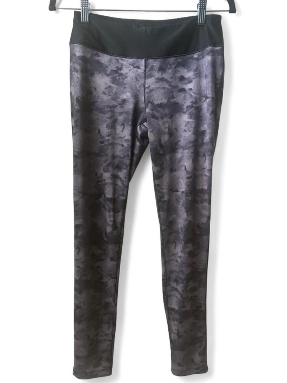 ASICS Purple Black Marble Print Leggings S yoga workout gym sporty athleisure